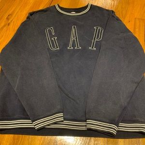 Gap fleece long sleeve shirt. Navy and white